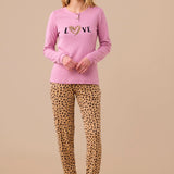 Pigiama Donna Caldo Cotone Noi di Notte FA9261AS - Biancheria da sogno Pedata