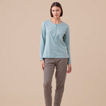 Pigiama Donna Caldo Cotone Noi di Notte FA9265AS - Biancheria da sogno Pedata