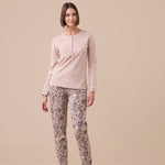 Pigiama Donna Caldo Cotone Noi di Notte FA9434AS - Biancheria da sogno Pedata