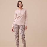 Pigiama Donna Caldo Cotone Noi di Notte FA9434AS - Biancheria da sogno Pedata