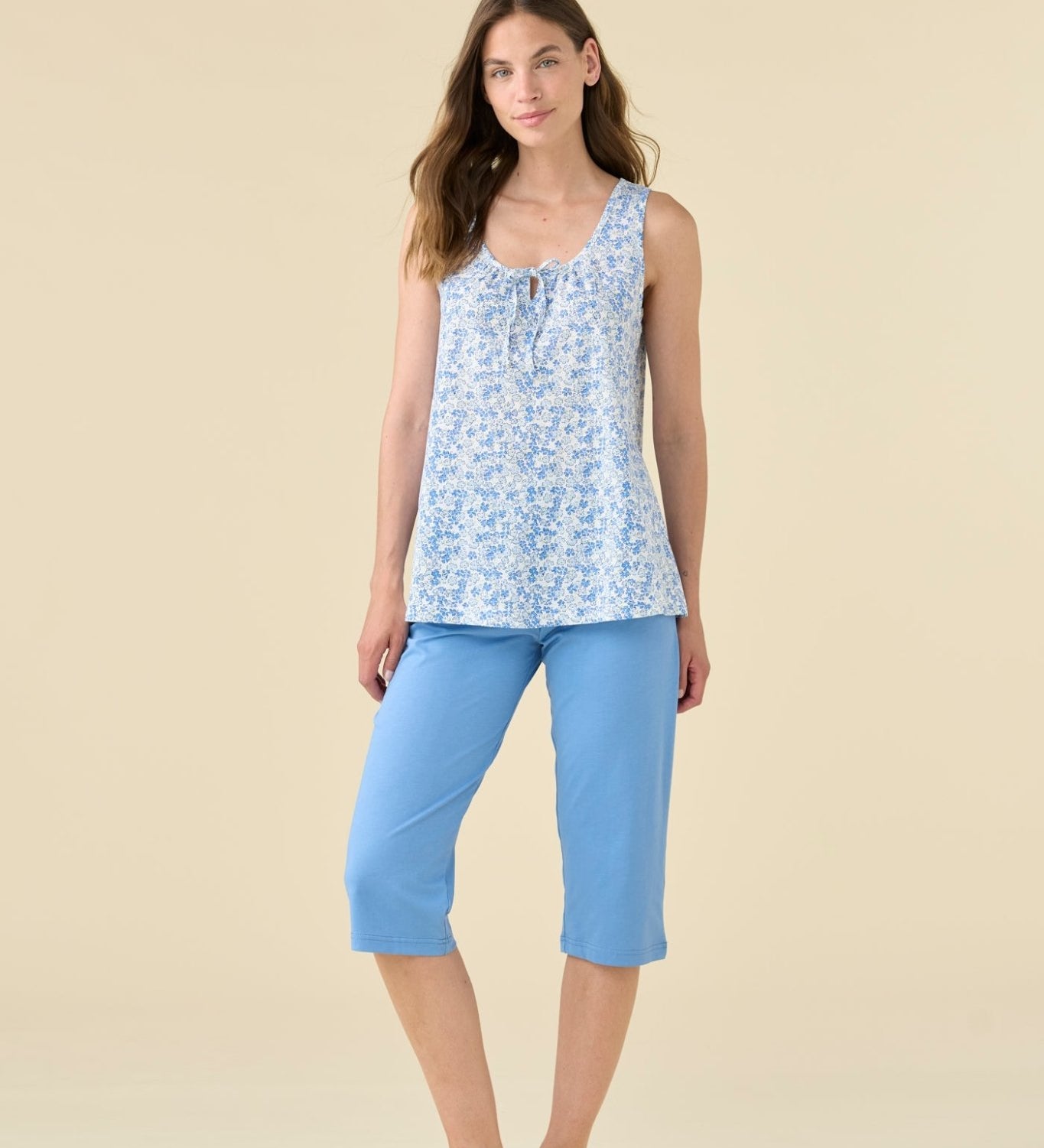 Pigiama Donna Calibrato Pescatore Noi DI Notte FA9582 - Biancheria da sogno Pedata