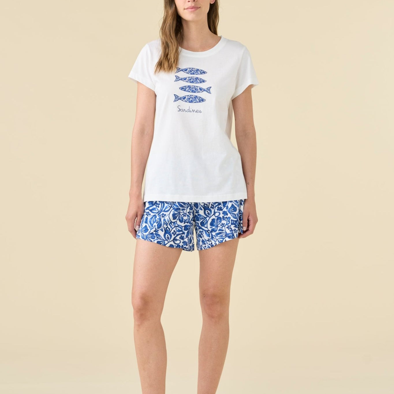 Pigiama Donna Cotone M/C P/C Noi DI Notte FA9583 - Biancheria da sogno Pedata