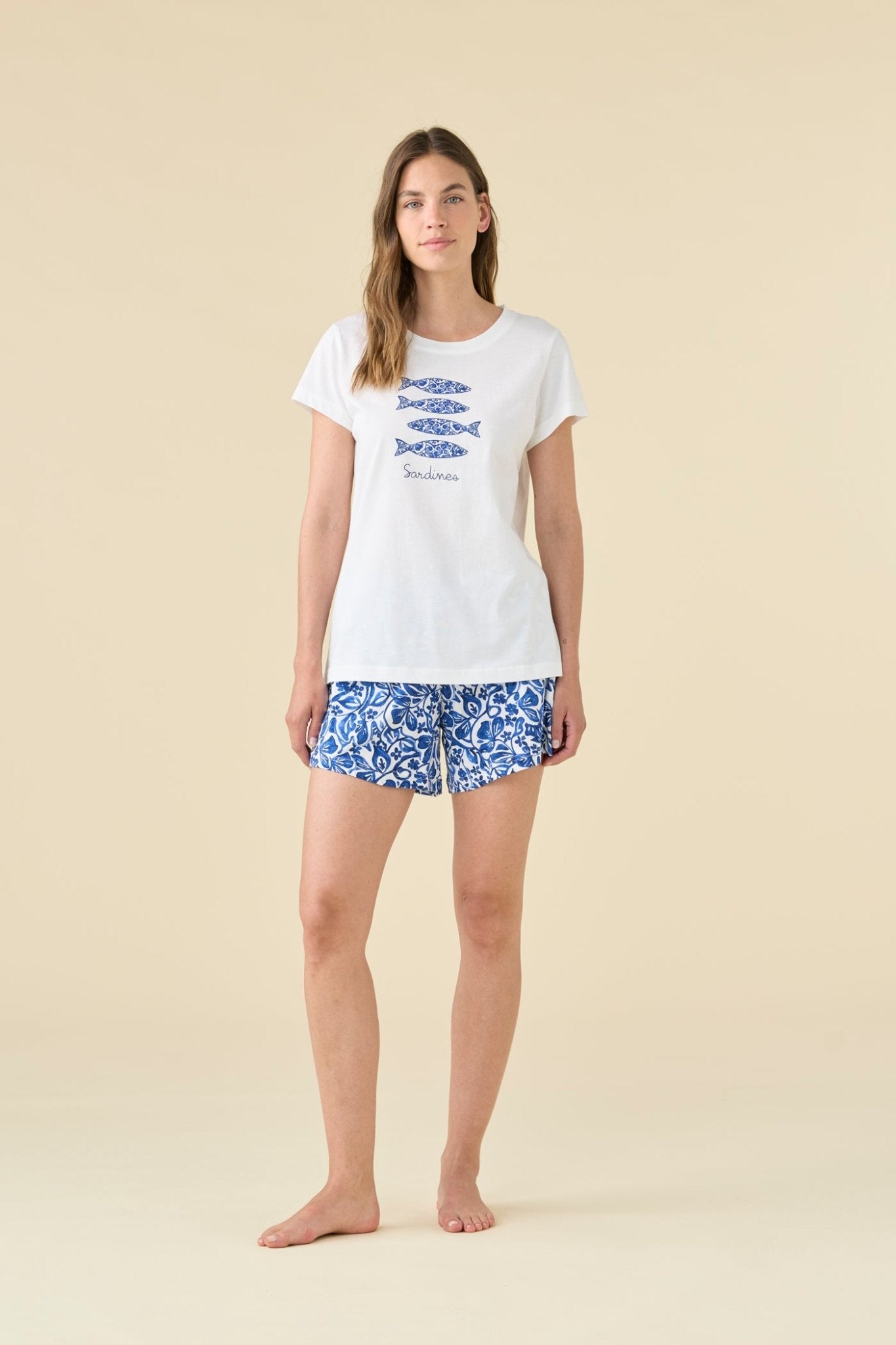 Pigiama Donna Cotone M/C P/C Noi DI Notte FA9583 - Biancheria da sogno Pedata