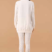 Pigiama Donna Girocollo Caldo Cotone MaryHome 6P85023 - Biancheria da sogno Pedata