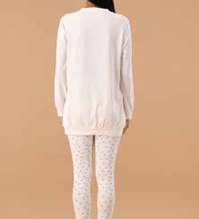 Pigiama Donna Girocollo Caldo Cotone MaryHome 6P85023 - Biancheria da sogno Pedata