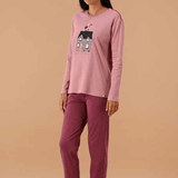 Pigiama Donna Girocollo Caldo Cotone MaryHome 6P85043 - Biancheria da sogno Pedata