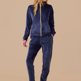 Pigiama Donna in Ciniglia con Zip Noi Di Notte FA9350 - Biancheria da sogno Pedata