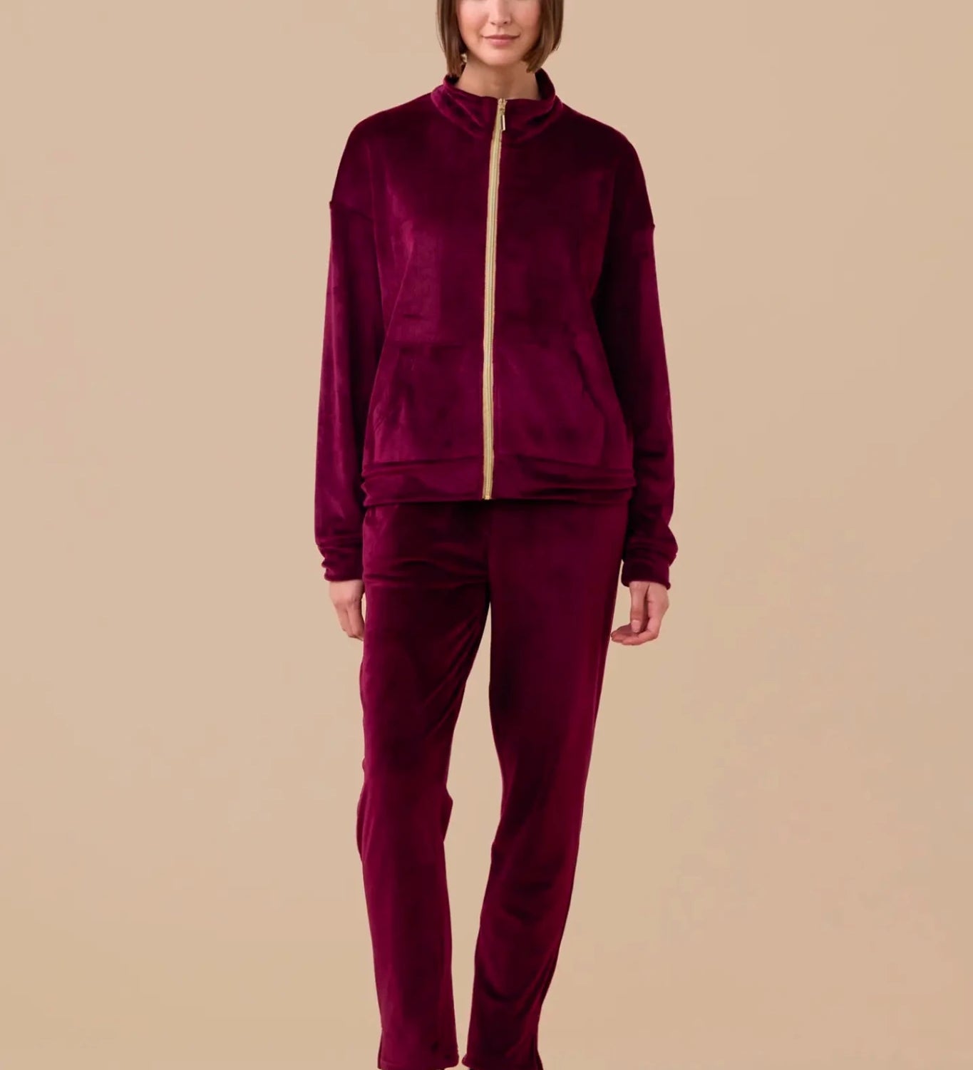 Pigiama Donna in Ciniglia con Zip Noi Di Notte FA9350 - Biancheria da sogno Pedata