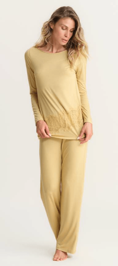 Pigiama Donna Lungo in Viscosa Pepita 4044 Sveva - Biancheria da sogno Pedata