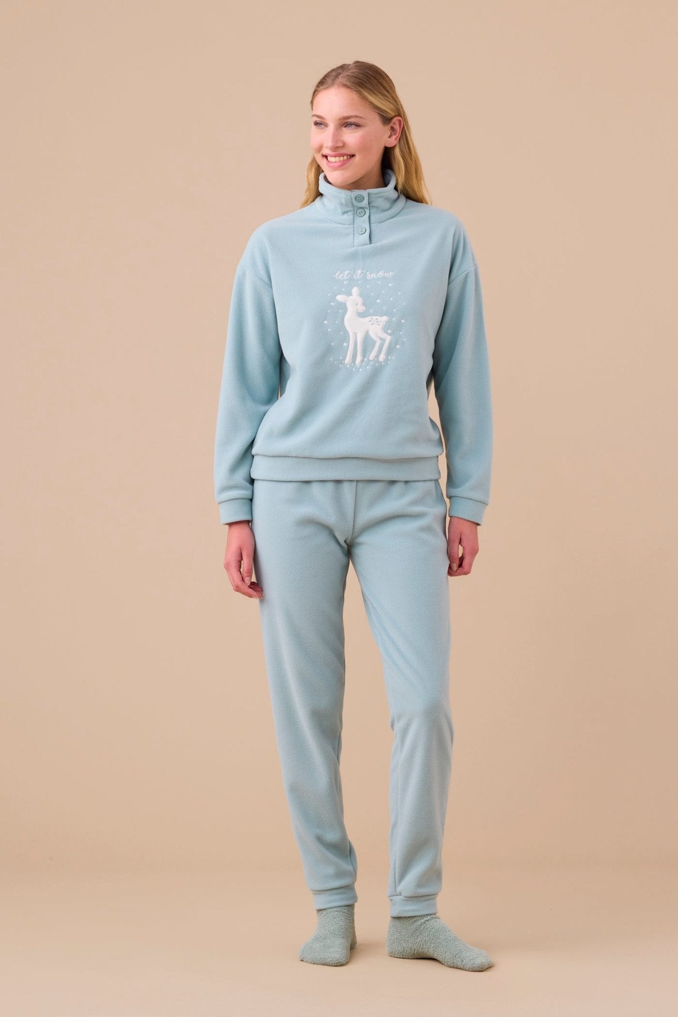 Pigiama Donna Micropile Noi di Notte FA9357AS - Biancheria da sogno Pedata