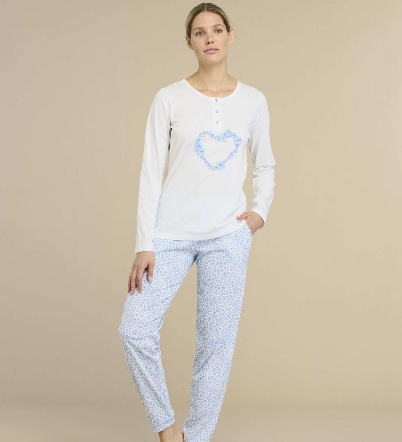 Pigiama Donna Noi di Notte FA9013 - Biancheria da sogno Pedata