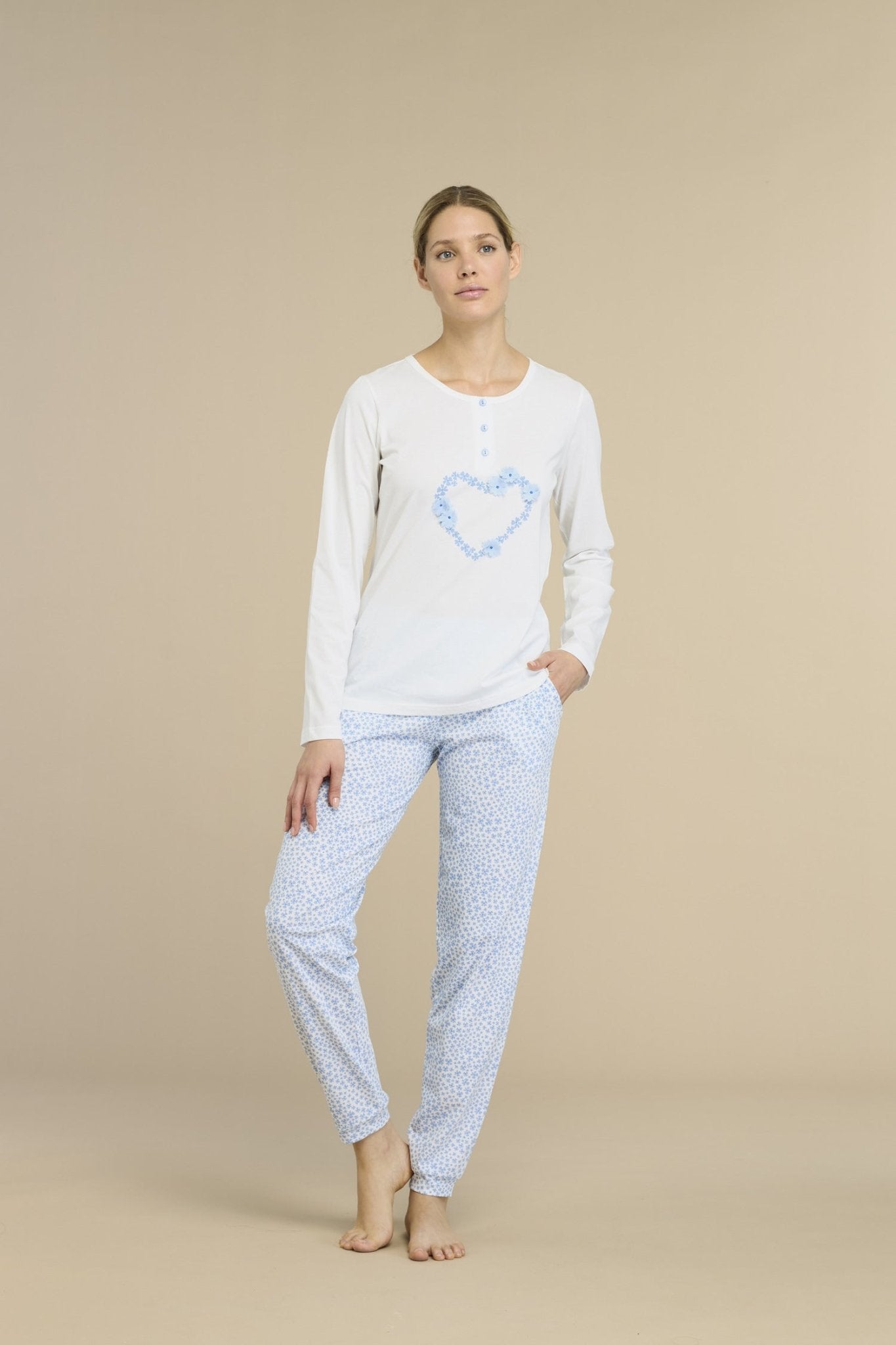 Pigiama Donna Noi di Notte FA9013 - Biancheria da sogno Pedata