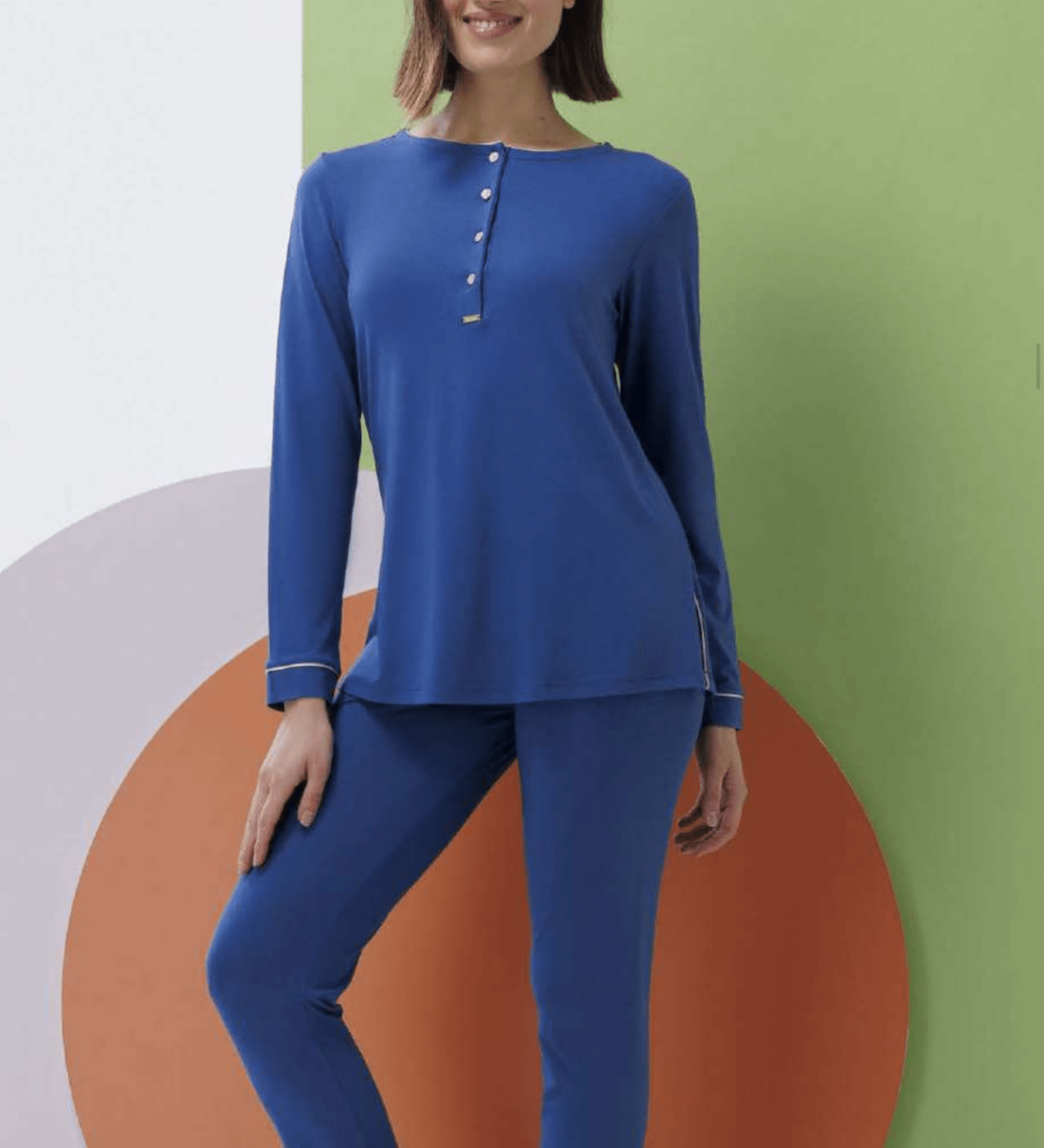 Pigiama Donna Serafino in viscosa Amadine D3017 - Biancheria da sogno Pedata