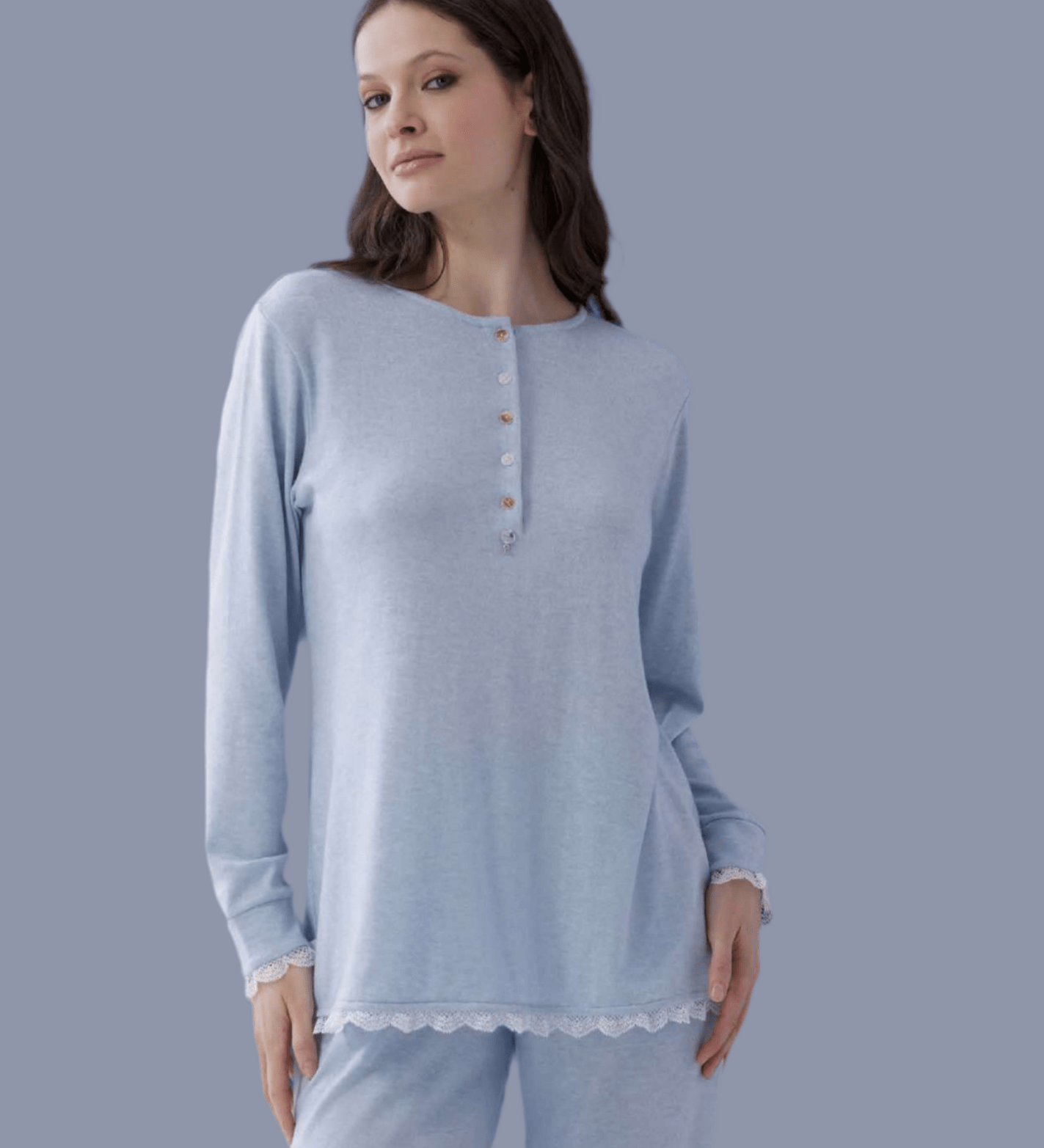 Pigiama Donna Serafino in Viscosa Amadine D3034 - Biancheria da sogno Pedata