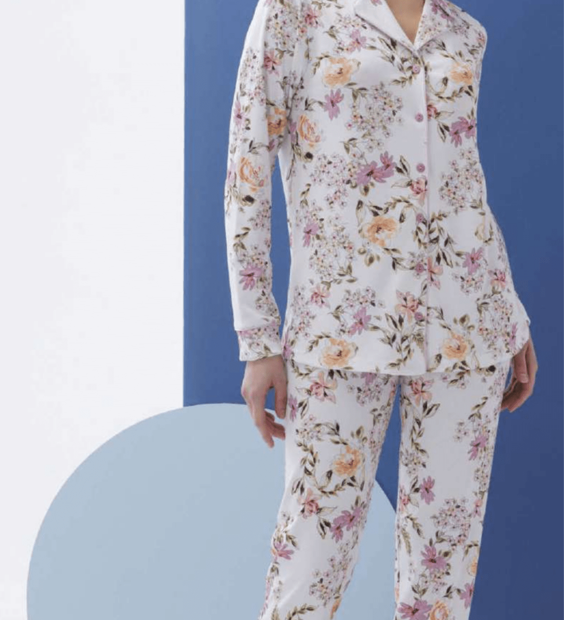 Pigiama Donna Taglia Uomo in Caldo Cotone Amadine D2989 - Biancheria da sogno Pedata
