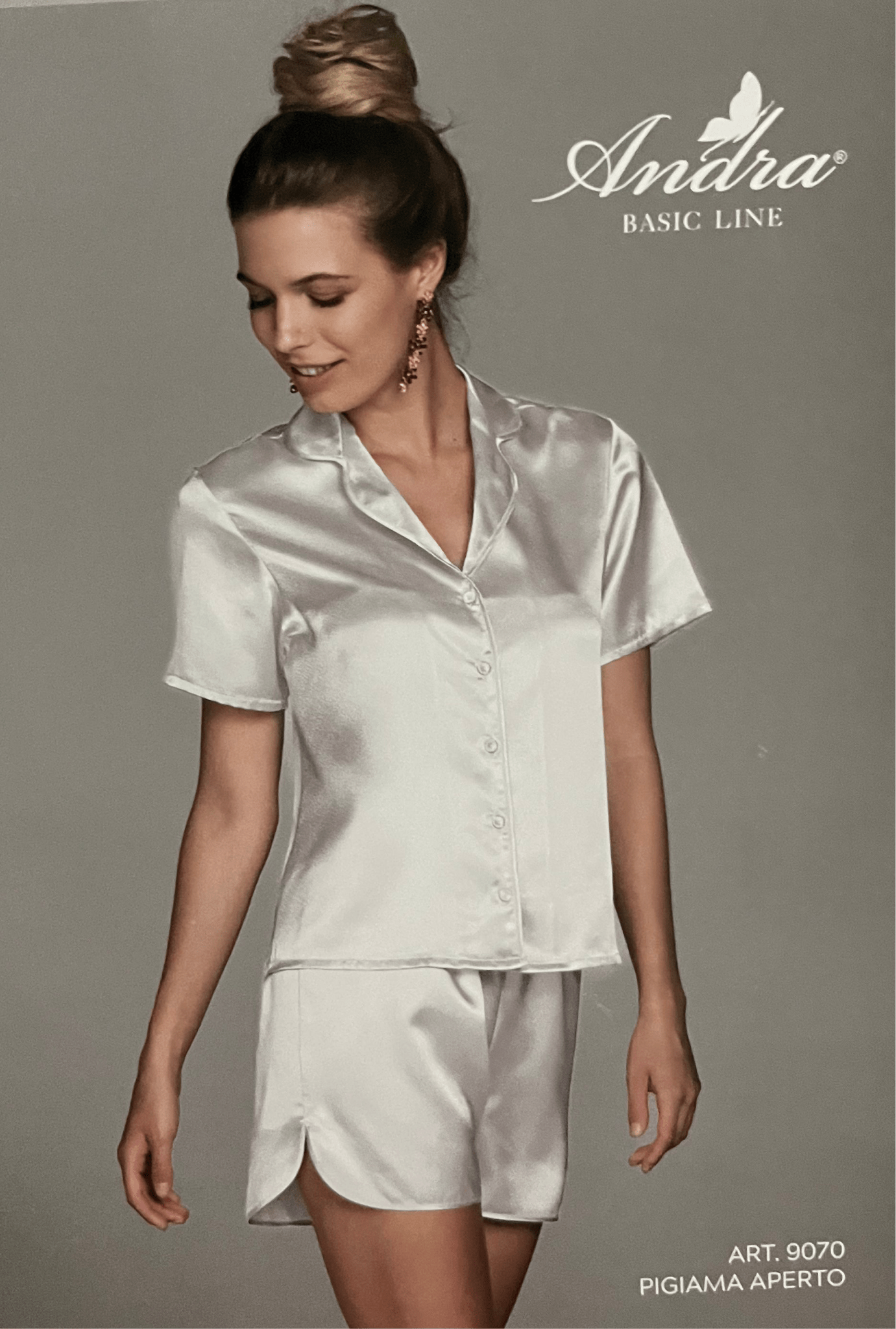 Pigiama Donna Taglio Uomo In Raso Andra 9070 - Biancheria da sogno Pedata
