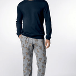 Pigiama Girocollo Unisex Caldo Cotone Perofil VPRT93206 - Biancheria da sogno Pedata