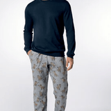 Pigiama Girocollo Unisex Caldo Cotone Perofil VPRT93206 - Biancheria da sogno Pedata