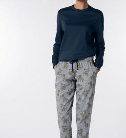 Pigiama Girocollo Unisex Caldo Cotone Perofil VPRT93206 - Biancheria da sogno Pedata