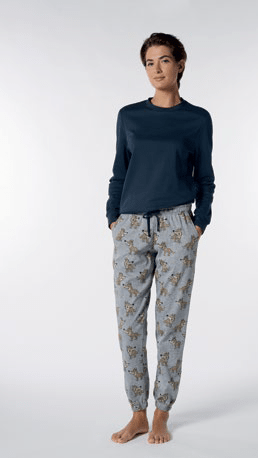 Pigiama Girocollo Unisex Caldo Cotone Perofil VPRT93206 - Biancheria da sogno Pedata