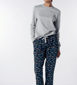 Pigiama Girocollo Unisex Caldo Cotone Perofil VPRT93208 - Biancheria da sogno Pedata