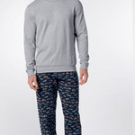 Pigiama Girocollo Unisex Caldo Cotone Perofil VPRT93208 - Biancheria da sogno Pedata