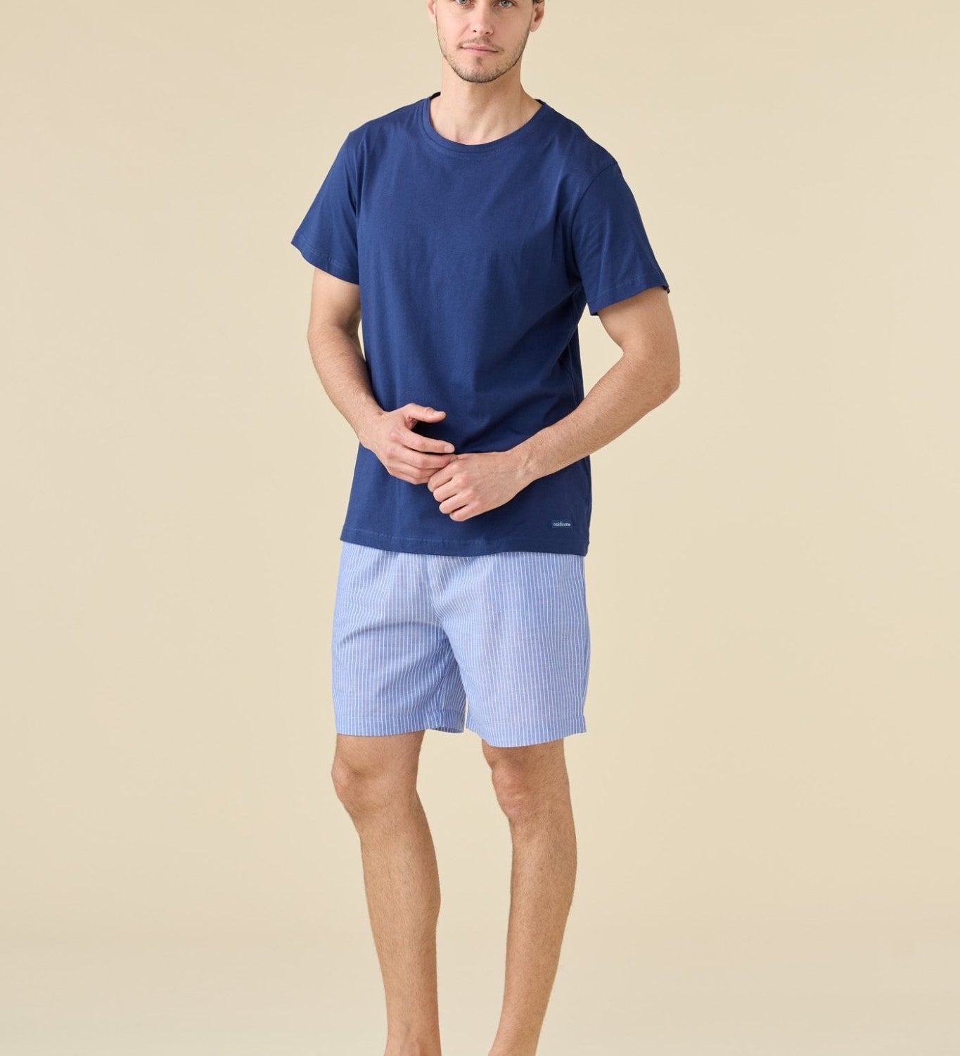 Pigiama Girocollo Uomo Corto Noi Di Notte FC3276 - Biancheria da sogno Pedata