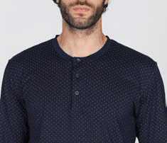 Pigiama Lungo Serafino Cotone Uomo Julipet JAL494 - Biancheria da sogno Pedata