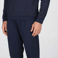 Pigiama Lungo Serafino Cotone Uomo Julipet JAL494 - Biancheria da sogno Pedata
