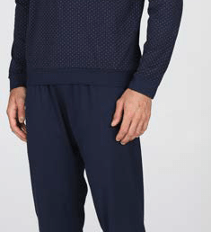 Pigiama Lungo Serafino Cotone Uomo Julipet JAL494 - Biancheria da sogno Pedata