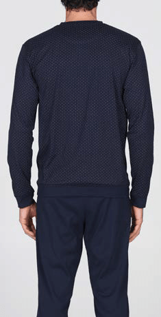 Pigiama Lungo Serafino Cotone Uomo Julipet JAL494 - Biancheria da sogno Pedata