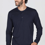 Pigiama Lungo Serafino Cotone Uomo Julipet JAL494 - Biancheria da sogno Pedata