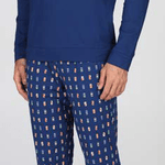 Pigiama Lungo Serafino Cotone Uomo Julipet JAL680 - Biancheria da sogno Pedata