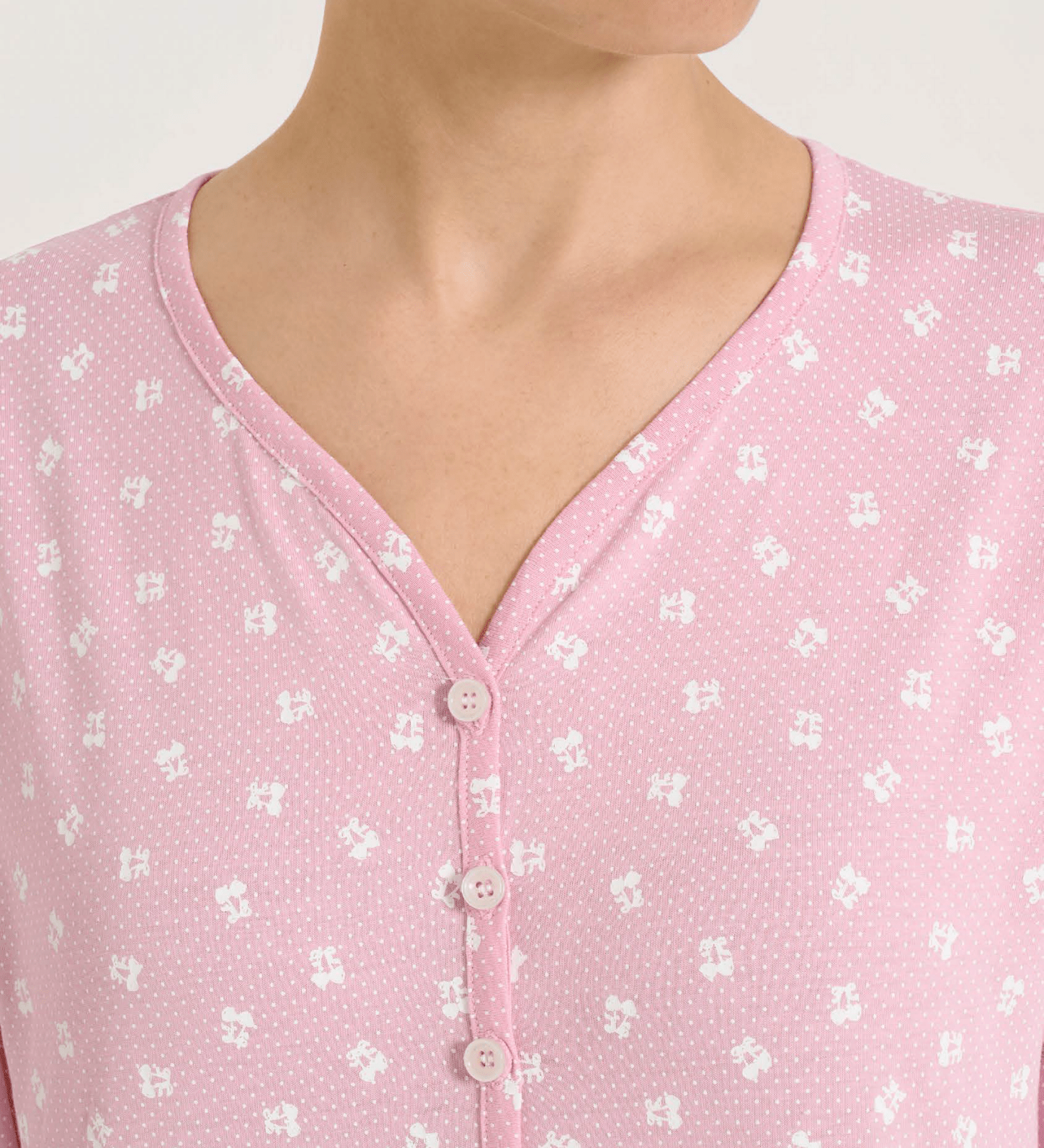 Pigiama Lungo Serafino Donna Ragno DT04NU - Biancheria da sogno Pedata