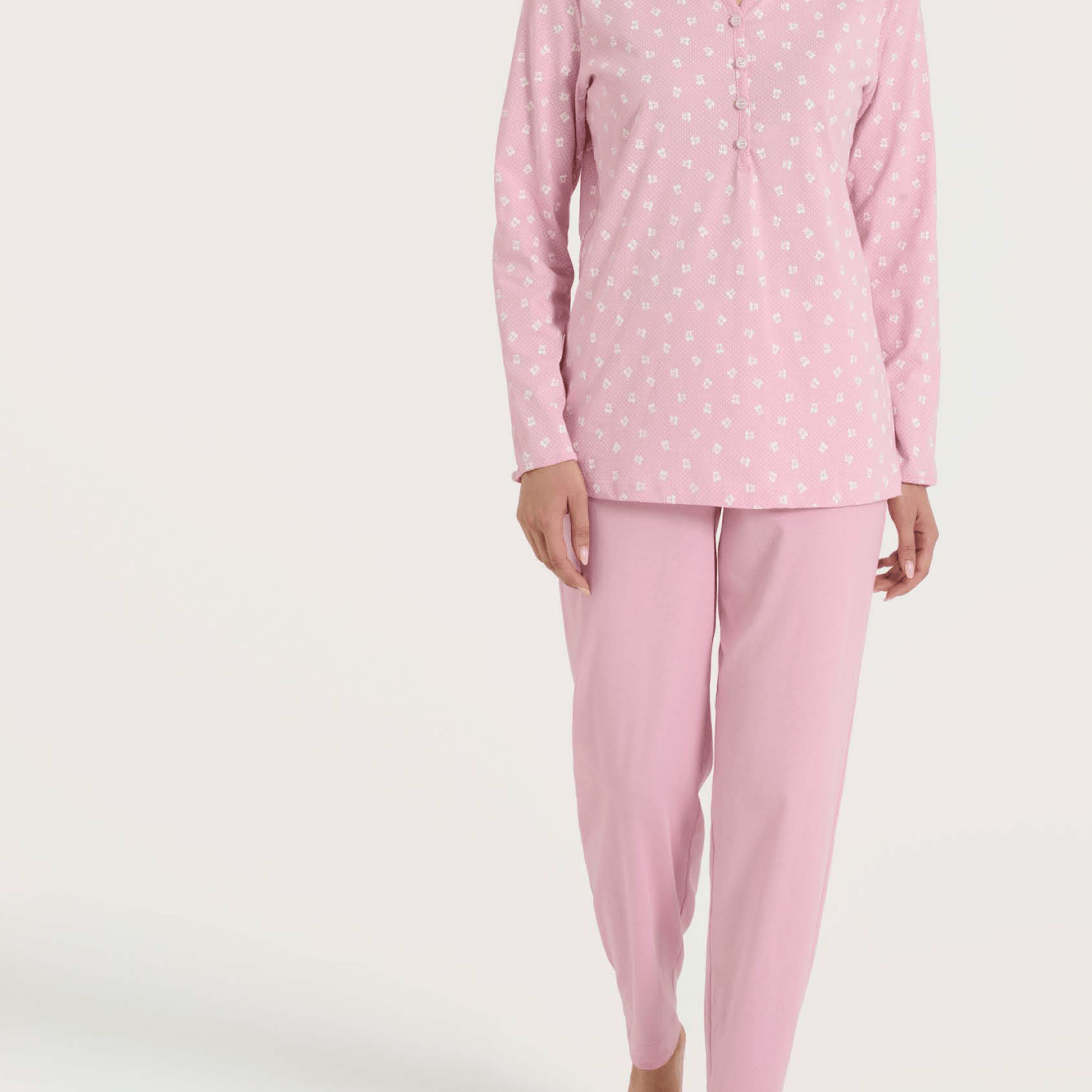 Pigiama Lungo Serafino Donna Ragno DT04NU - Biancheria da sogno Pedata