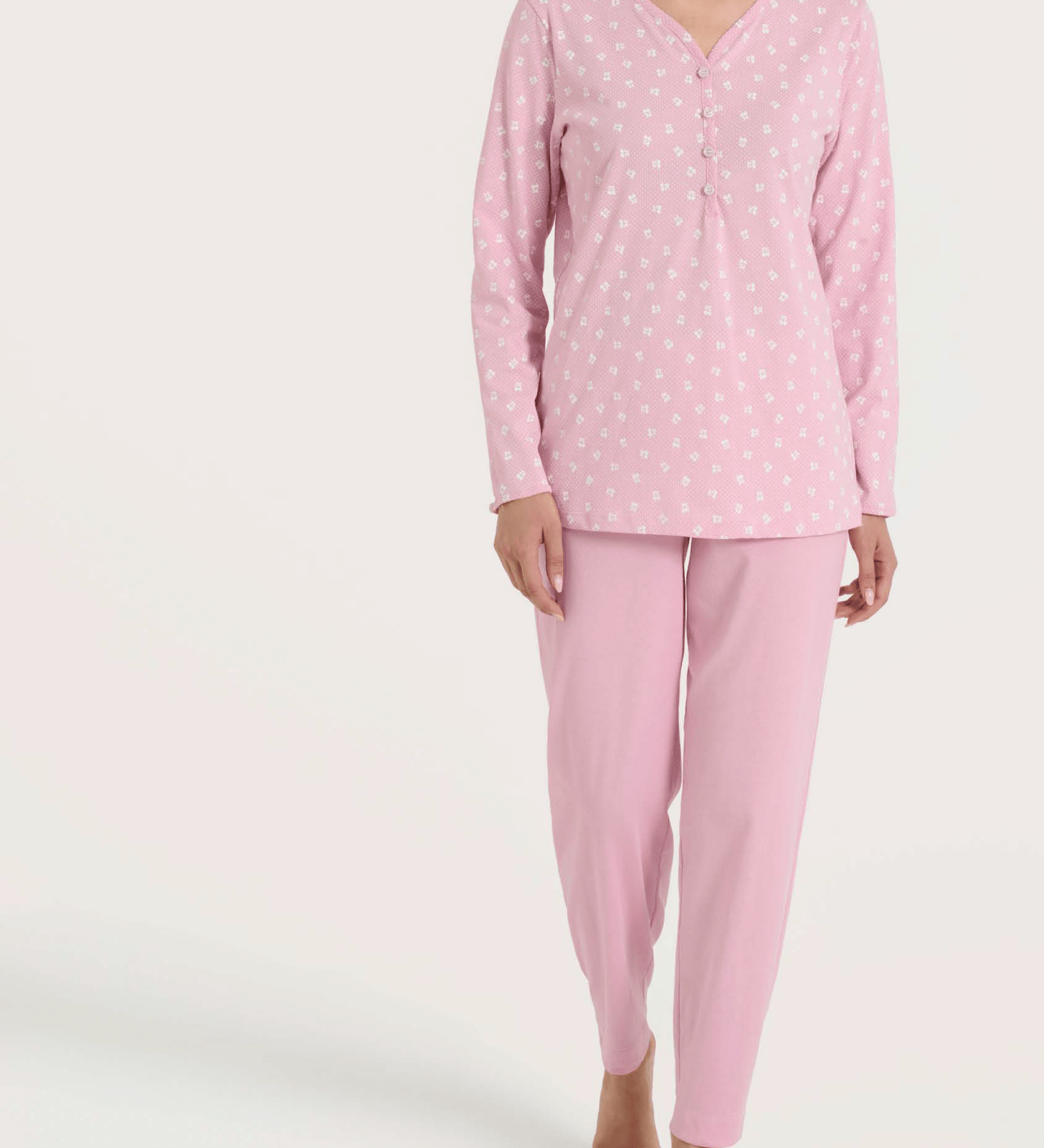 Pigiama Lungo Serafino Donna Ragno DT04NU - Biancheria da sogno Pedata