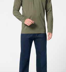 Pigiama Lungo Serafino Uomo Perofil VPRT93367 Basic - Biancheria da sogno Pedata