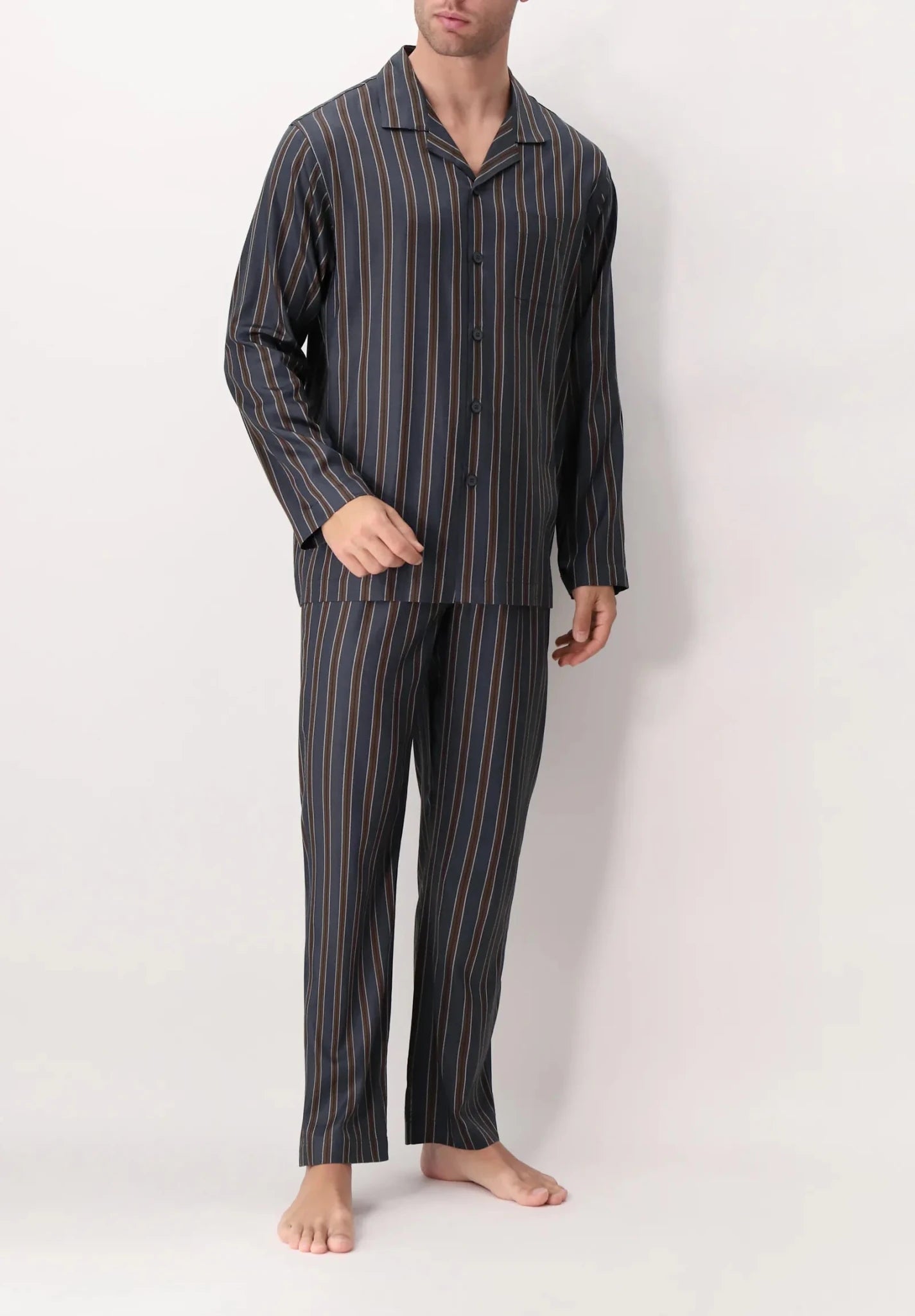 Pigiama Perofil Aperto con Collo Lyocell - Biancheria da sogno Pedata