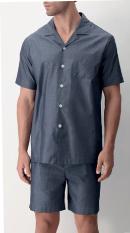 Pigiama Perofil Corto Popeline Camiceria - Biancheria da sogno Pedata