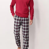 Pigiama Perofil Girocollo Stampa Check - Biancheria da sogno Pedata