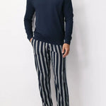 Pigiama Perofil Girocollo Stampa Regimental - Biancheria da sogno Pedata