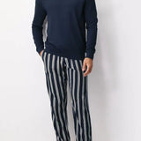 Pigiama Perofil Girocollo Stampa Regimental - Biancheria da sogno Pedata