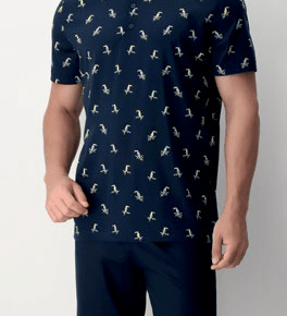 Pigiama Perofil Serafino Corto Stampa Tucano - Biancheria da sogno Pedata