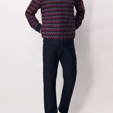 Pigiama Perofil Serafino Soft Geometrico - Biancheria da sogno Pedata