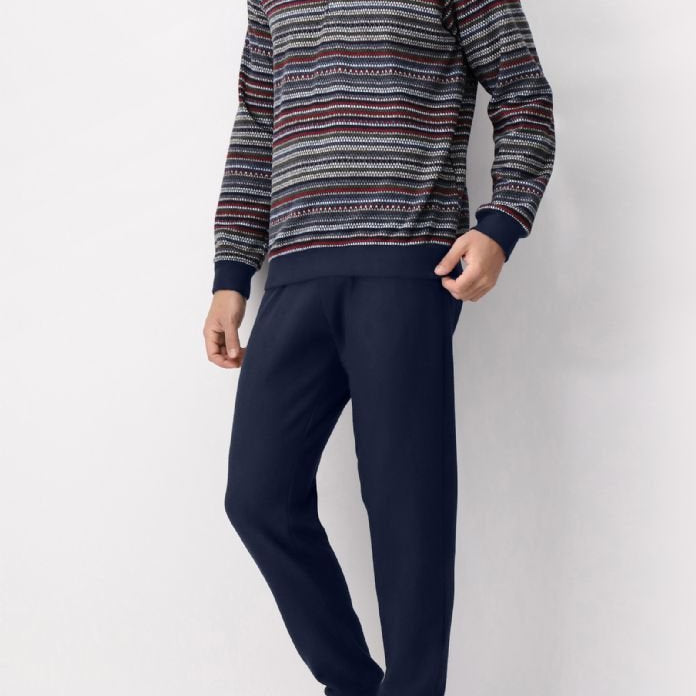 Pigiama Perofil Serafino Soft Multicolor - Biancheria da sogno Pedata