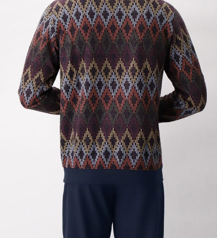 Pigiama Perofil Serafino Soft Rombi - Biancheria da sogno Pedata