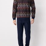 Pigiama Perofil Serafino Soft Rombi - Biancheria da sogno Pedata