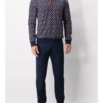 Pigiama Perofil Serafino Stampa Biciclette - Biancheria da sogno Pedata