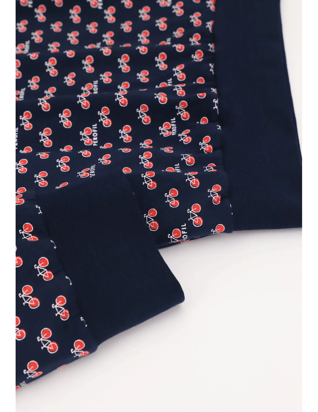 Pigiama Perofil Serafino Stampa Biciclette - Biancheria da sogno Pedata