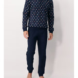 Pigiama Perofil Serafino Stampa Cravatteria - Biancheria da sogno Pedata